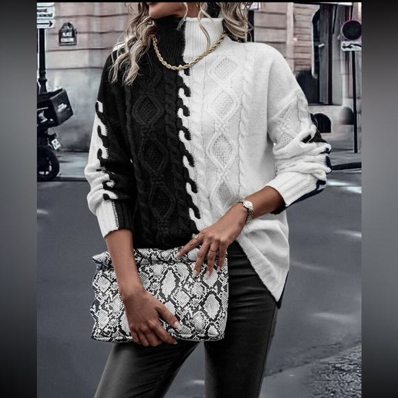 High Neck Knit Sweater - Picture 4 of 5